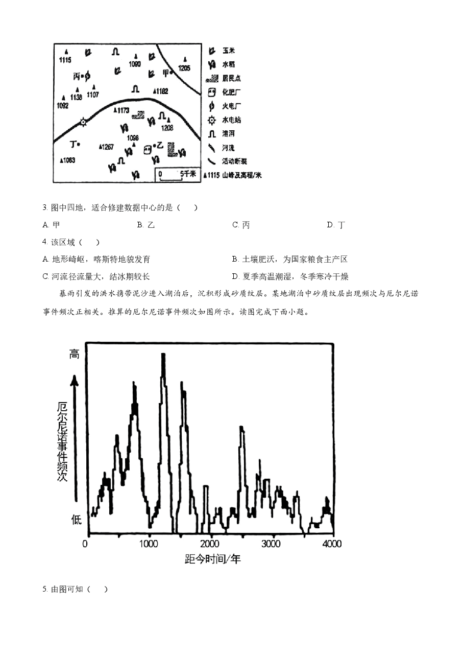 精品解析:2023年北京卷高考地理真题(原卷版).docx,第2页预览