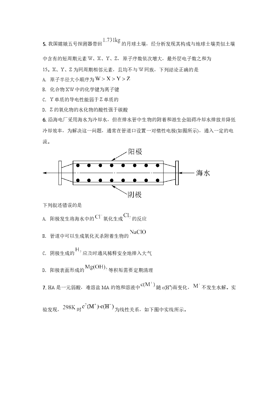 2021年高考全国乙卷化学试题(逐题解析word版)【适用地区:河南、安徽、江西、山西、陕西、黑龙江、吉林、甘肃、内蒙古、青海、宁夏、新疆】.doc,第3页预览