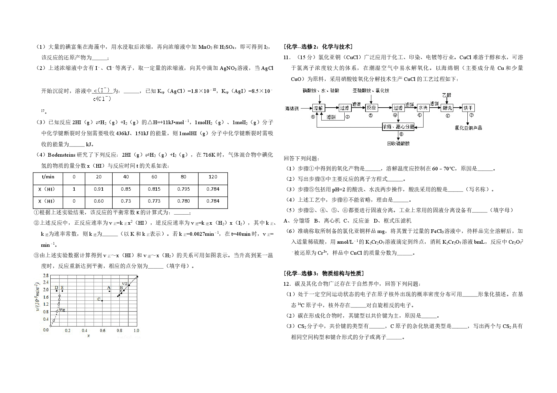2015年全国统一高考化学试卷(新课标ⅰ)(原卷版)(1).doc,第3页预览