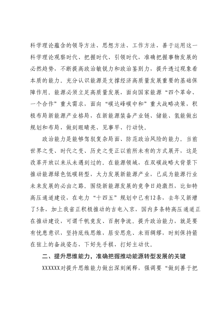 2024年专题党课:锚定双碳目标 着力提升“三个能力” 坚决扛起能源高质量发展重任.docx,第3页预览