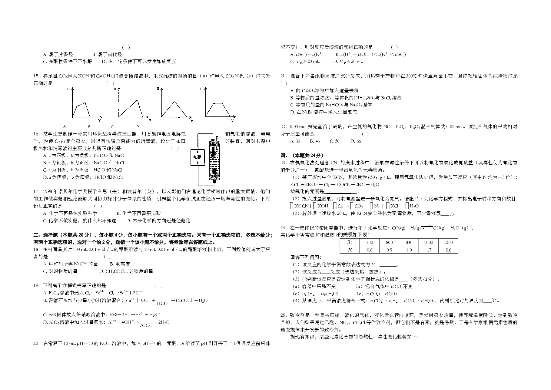 2002年上海市高考化学试题.doc,第2页预览
