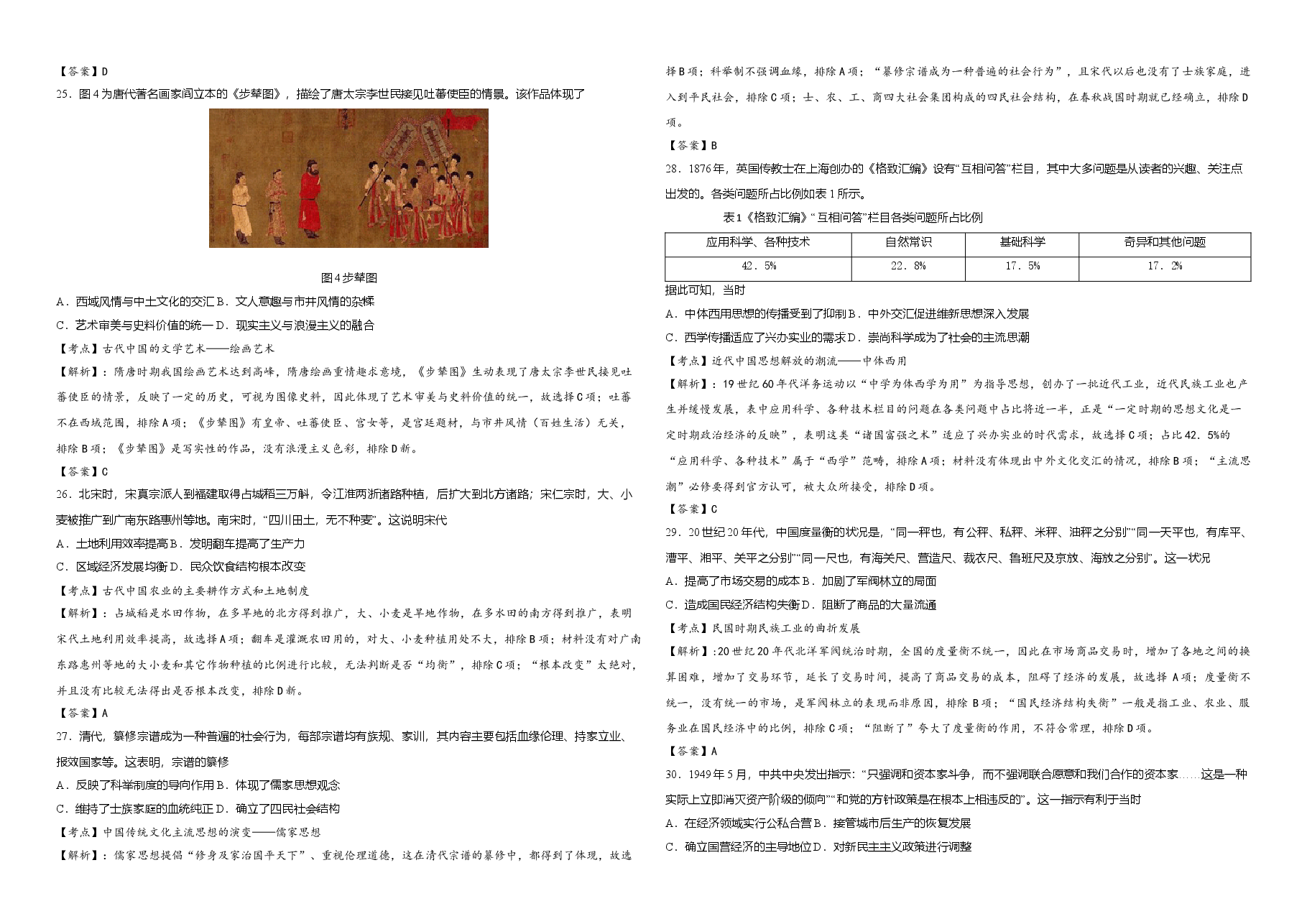 2020年广东高考历史试题及答案.doc,第3页预览