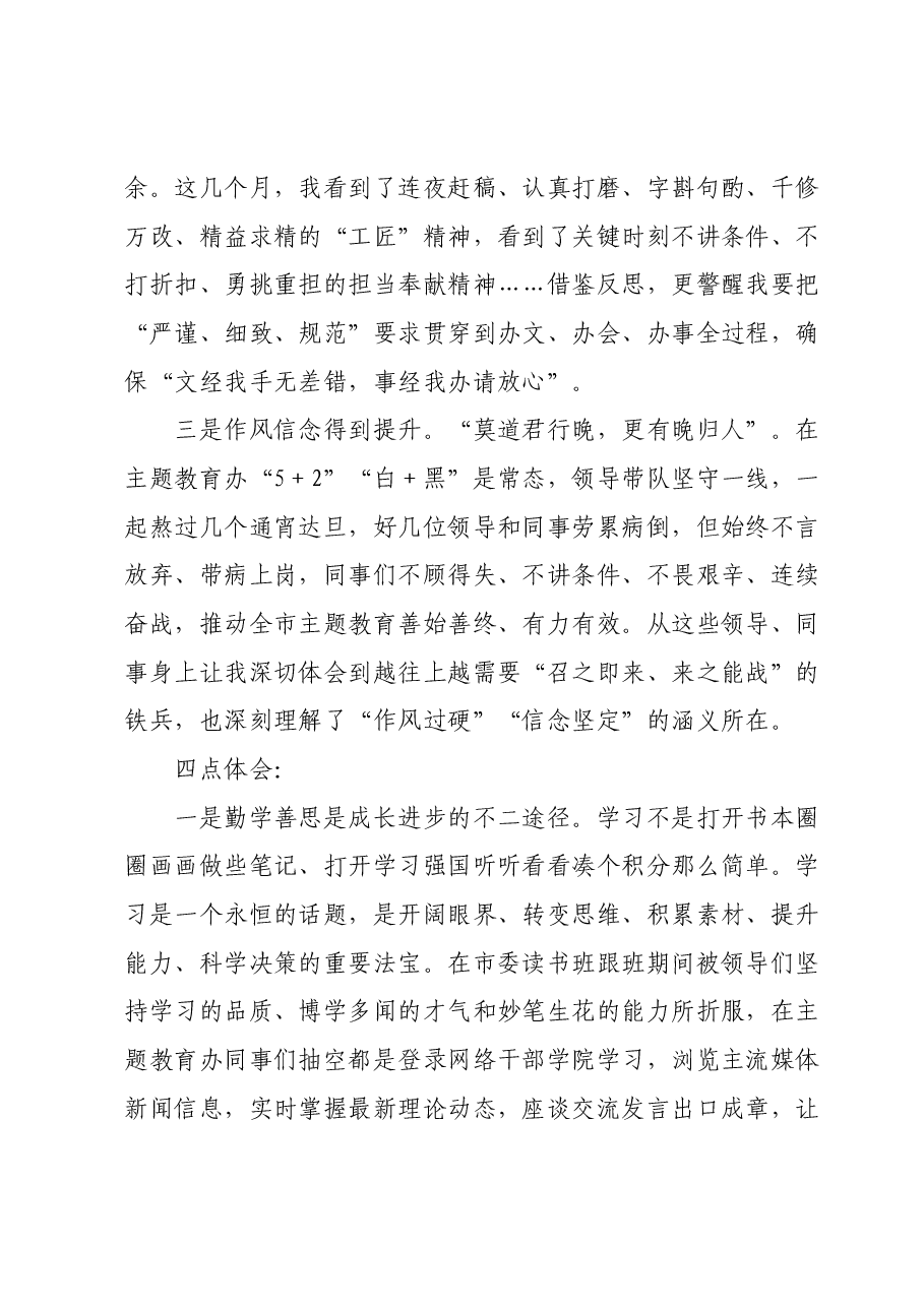 抽调市委主题教育办参加专项工作心得体会.docx,第3页预览
