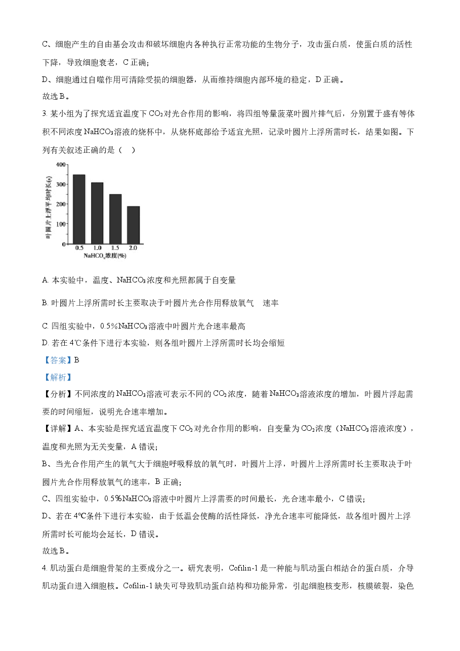 精品解析:2022年新教材海南生物高考真题(解析版).docx,第2页预览