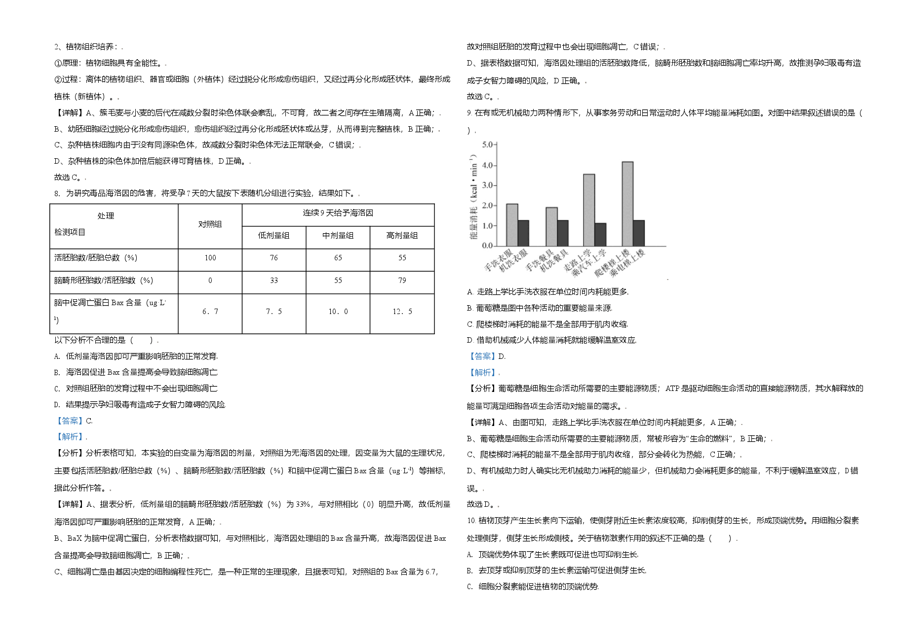2021年北京市高考生物试卷(含解析版).doc,第3页预览