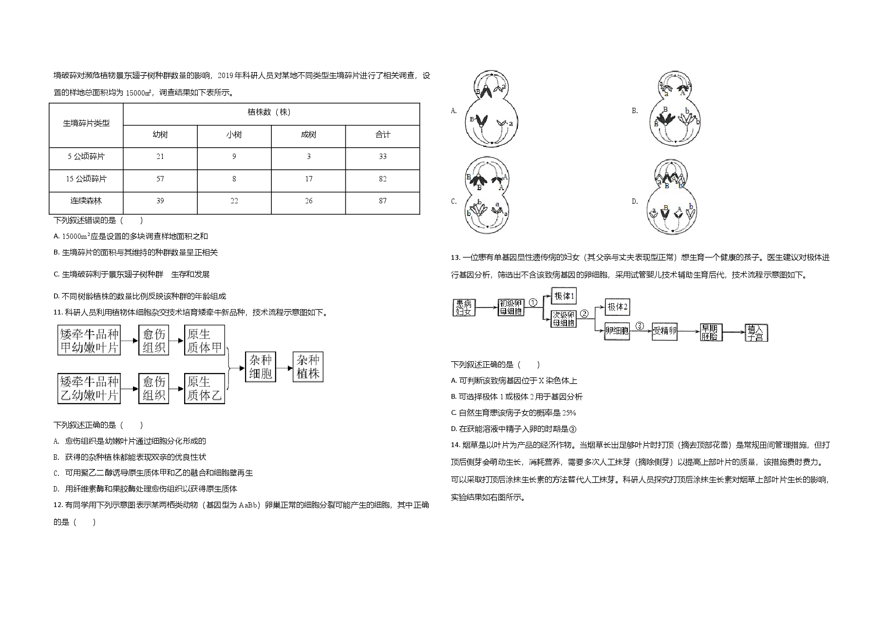 2021年高考生物(福建卷)原卷版.doc,第2页预览