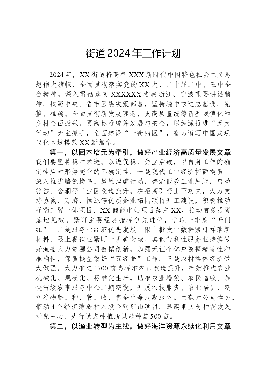 街道2024年工作计划.docx,第1页预览