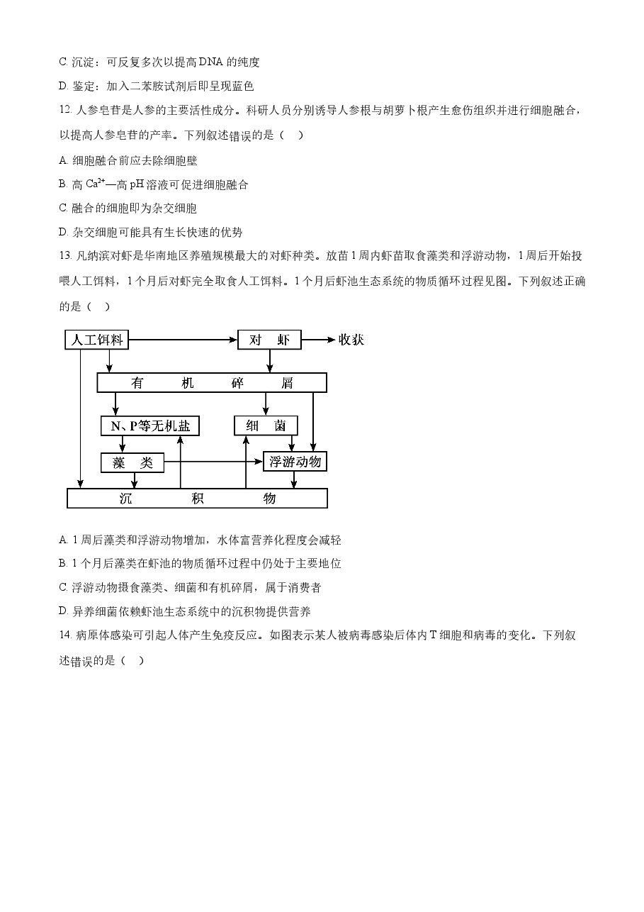 精品解析:2023年新高考广东生物高考真题试卷(原卷版).docx,第3页预览