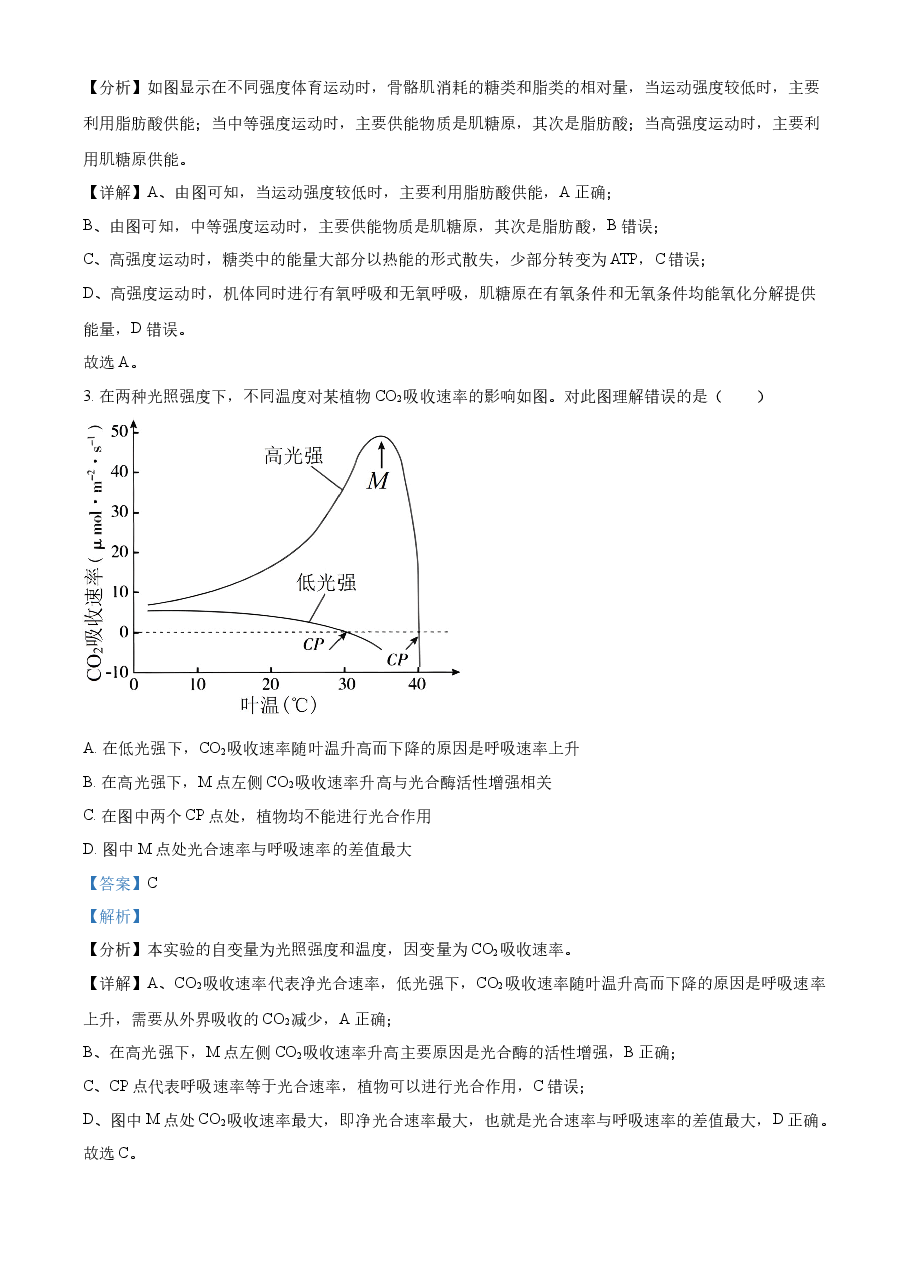 精品解析：2023年北京高考生物真题（解析版）.docx，第2页预览