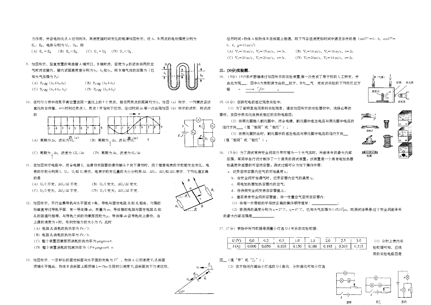 2006年上海市高考物理试题及答案.doc,第2页预览