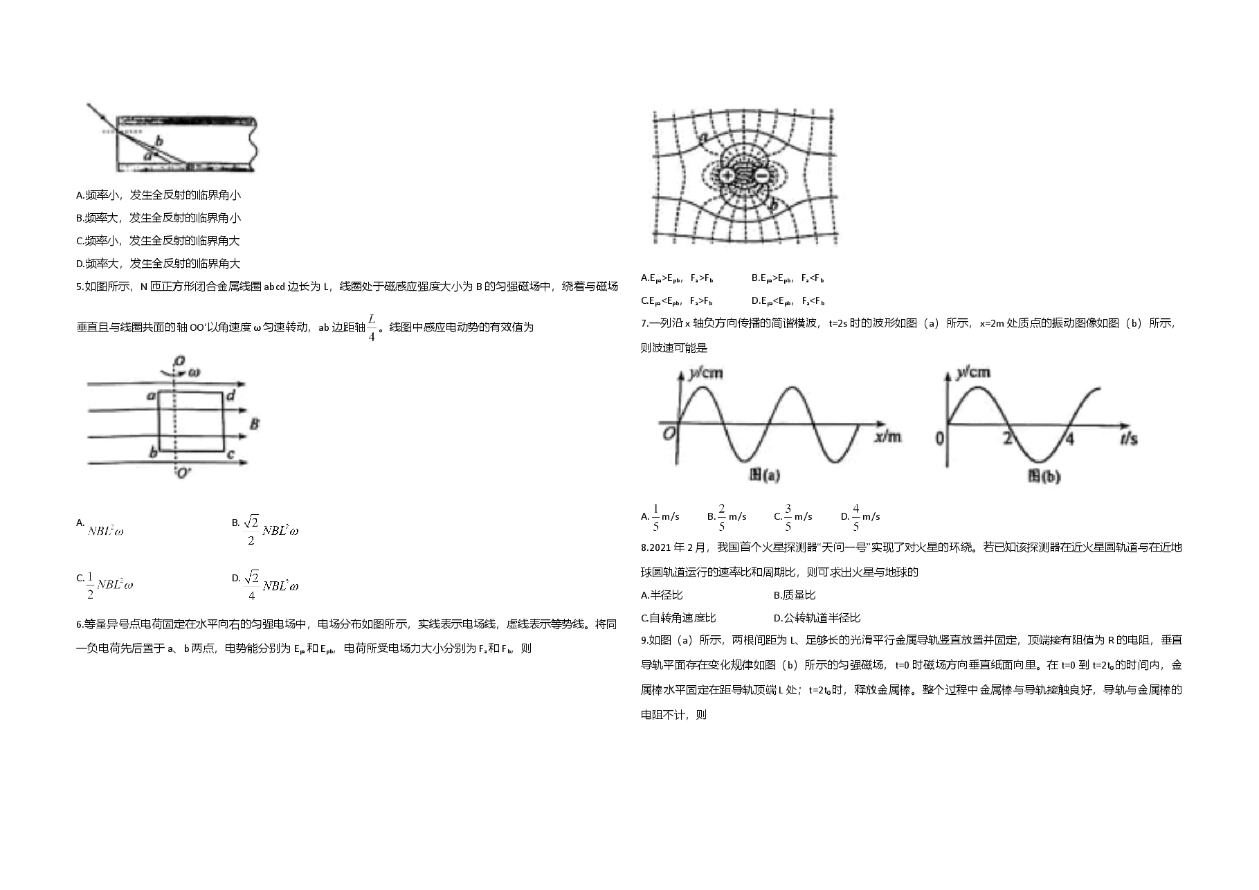 2021年高考物理试卷（辽宁卷）（原卷版）.doc，第2页预览
