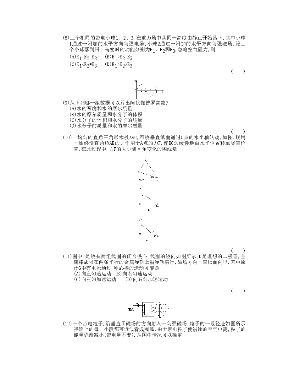1990年湖北高考物理真题及答案.doc,第2页预览