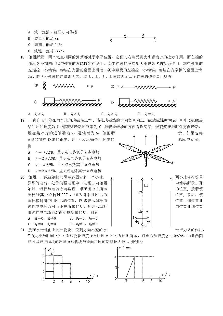 2004年吉林高考理科综合真题及答案.doc,第3页预览