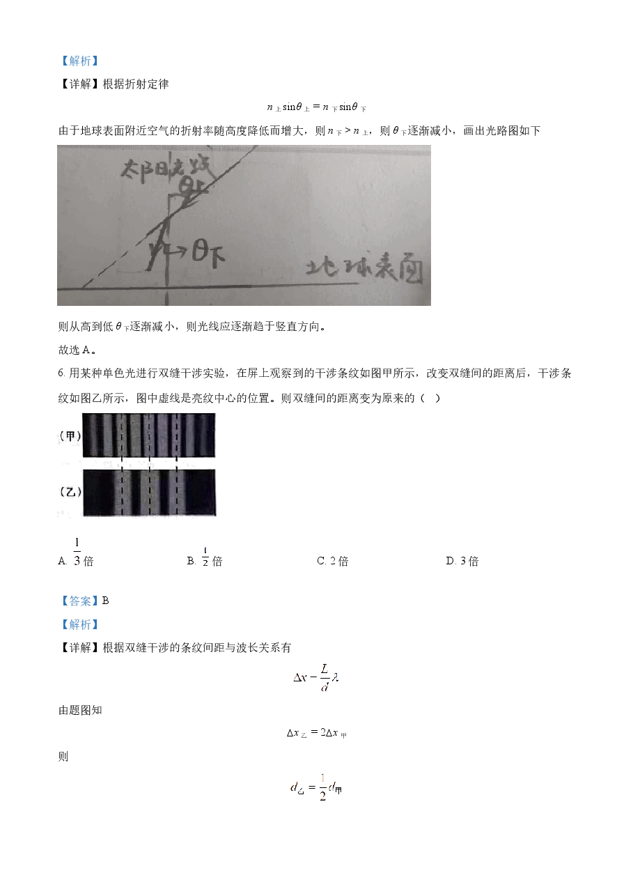 精品解析:2023年高考江苏卷物理真题(解析版).docx,第4页预览