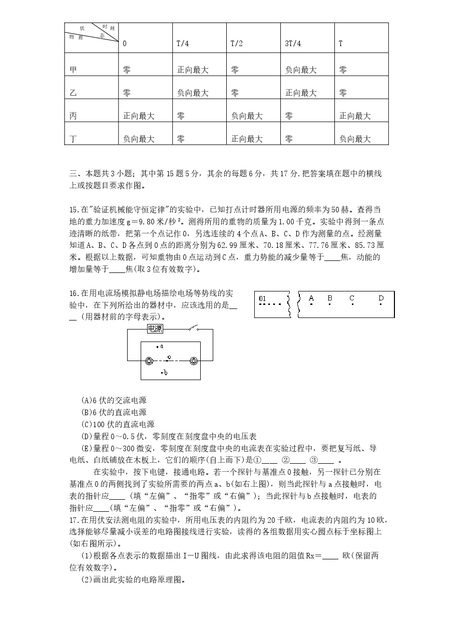 1996年内蒙古高考物理真题及答案.doc,第3页预览