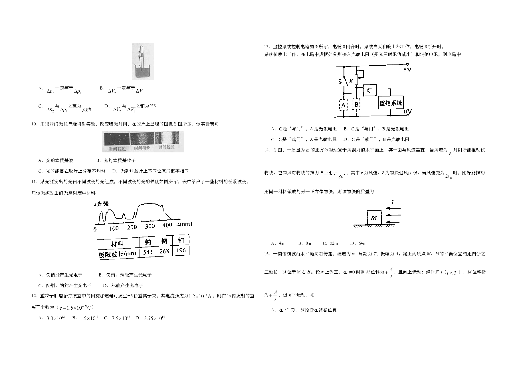 2015年上海市高考物理试题及答案.doc，第2页预览