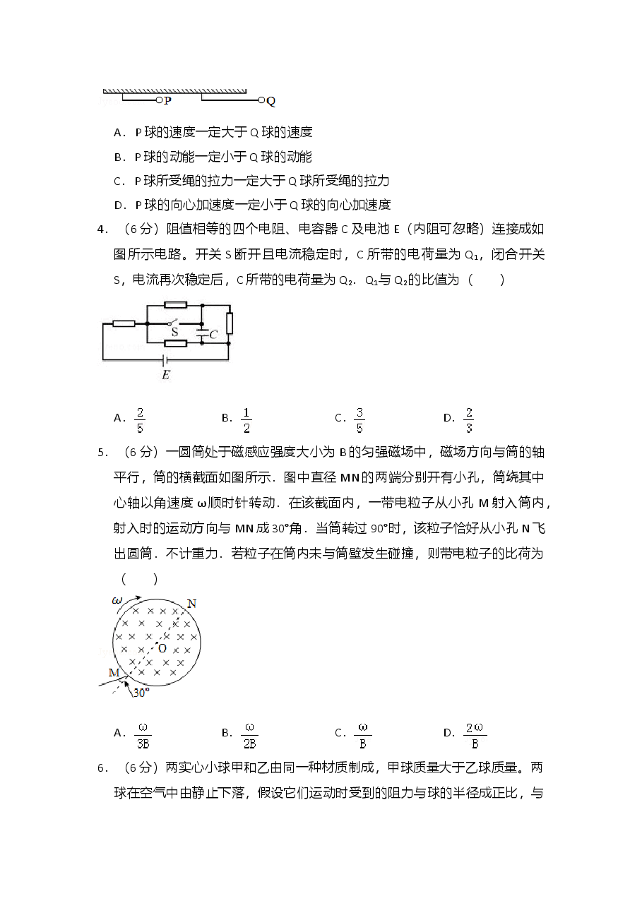 2016年全国统一高考物理试卷(新课标ⅱ)(原卷版).doc,第2页预览