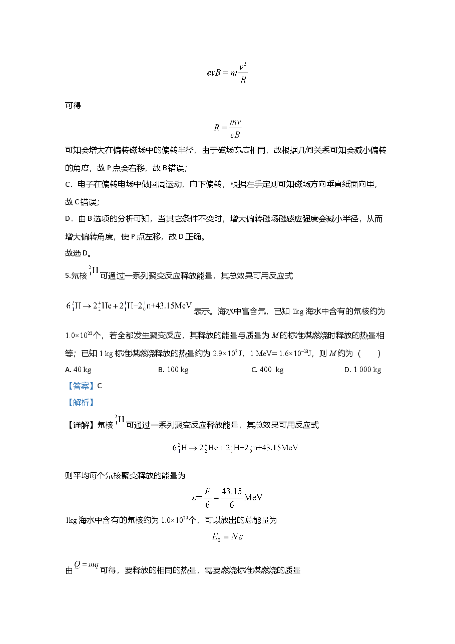 2020年全国统一高考物理试卷（新课标ⅱ）（含解析版）.doc，第4页预览