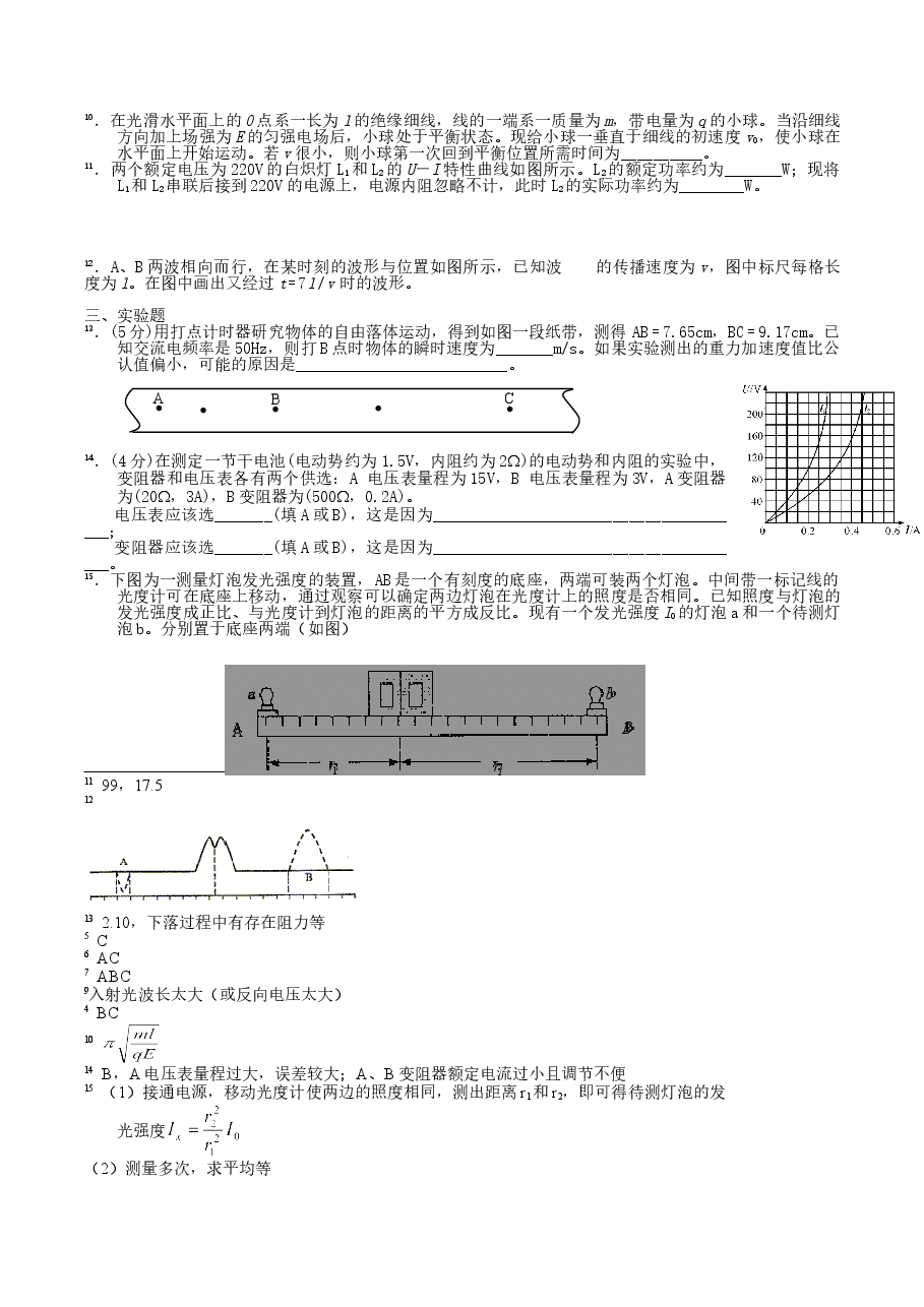 2004年上海高考物理真题及答案.doc,第2页预览