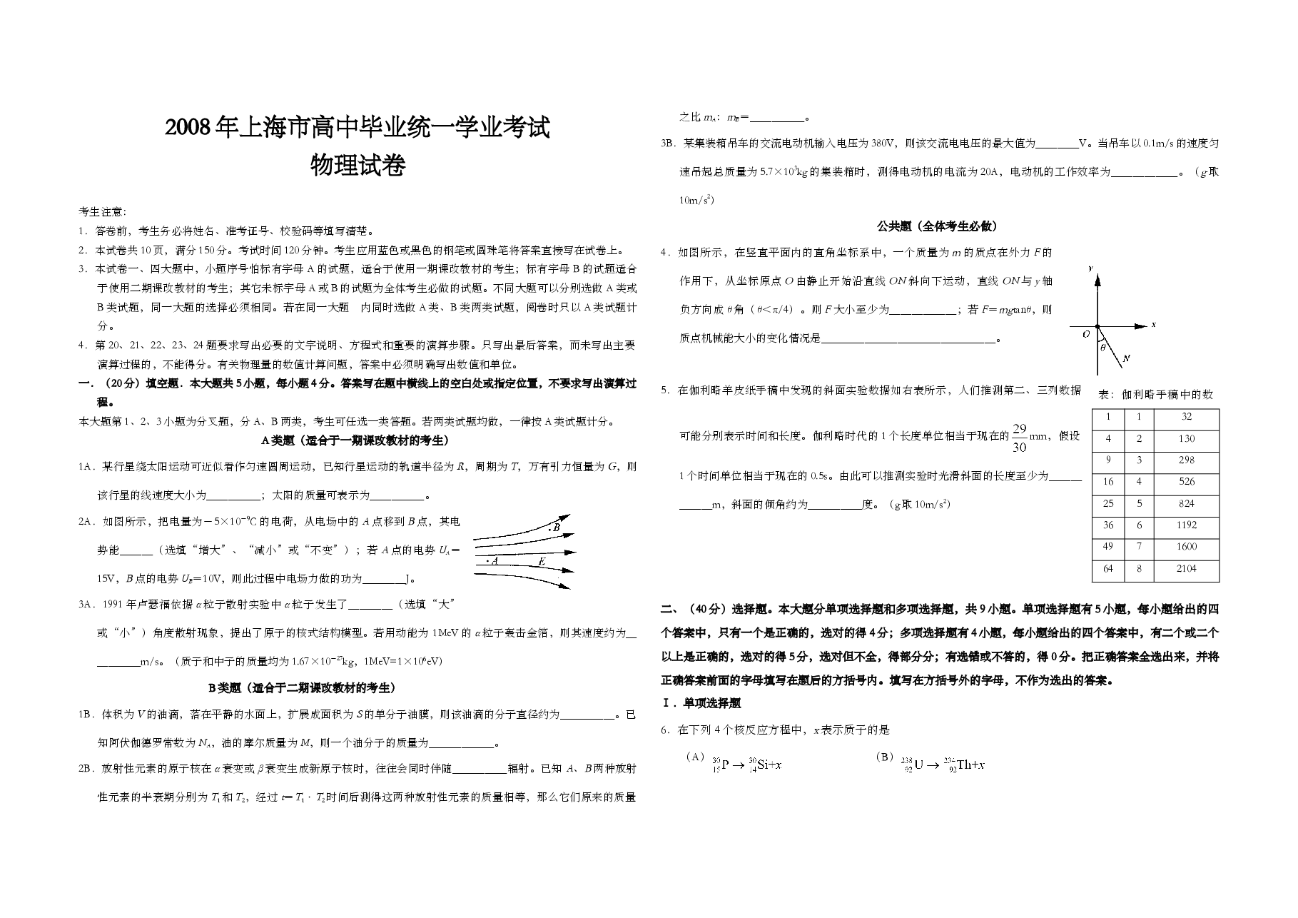 2008年上海市高考物理试题.doc,第1页预览