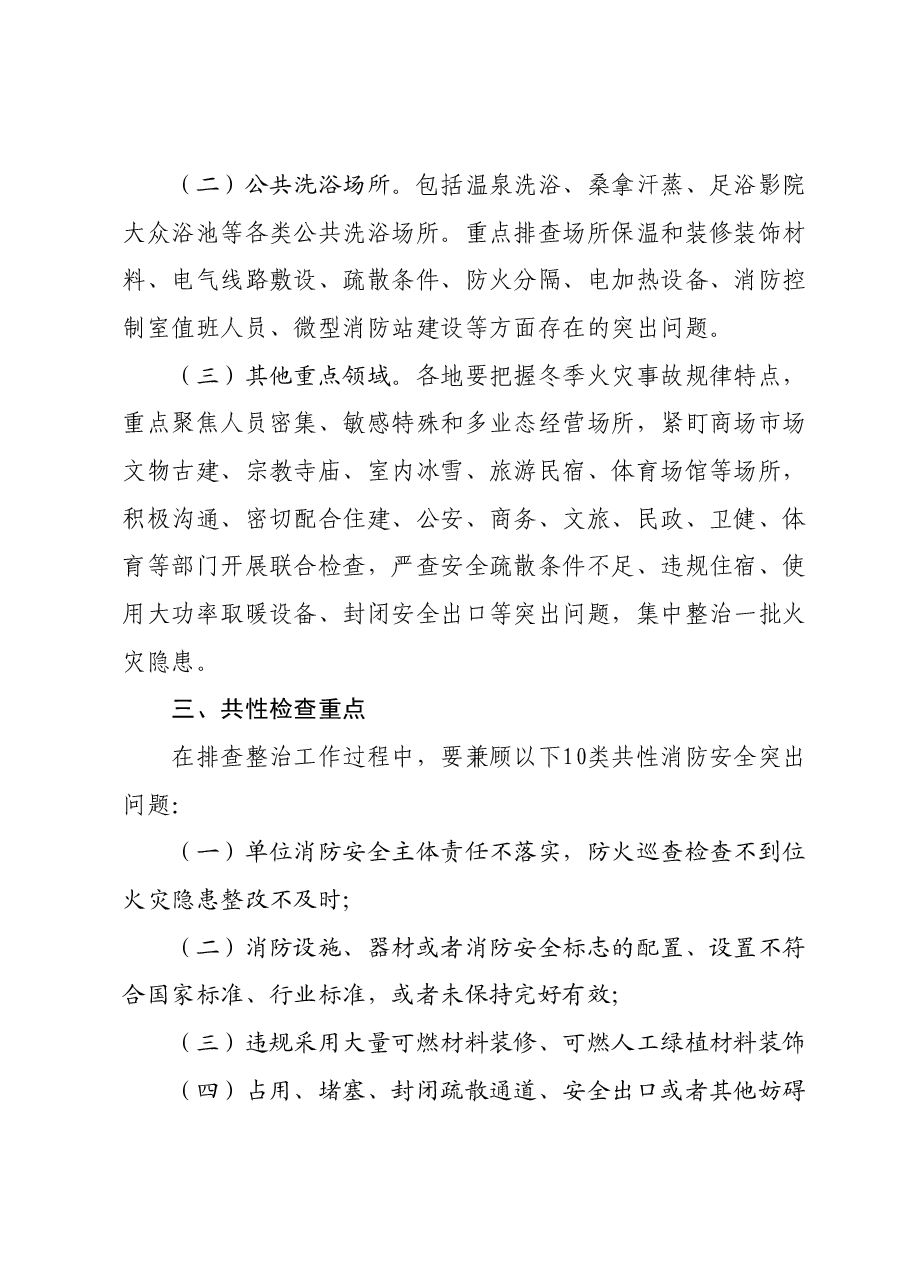 重点领域消防安全隐患排查整治行动方案.docx,第2页预览