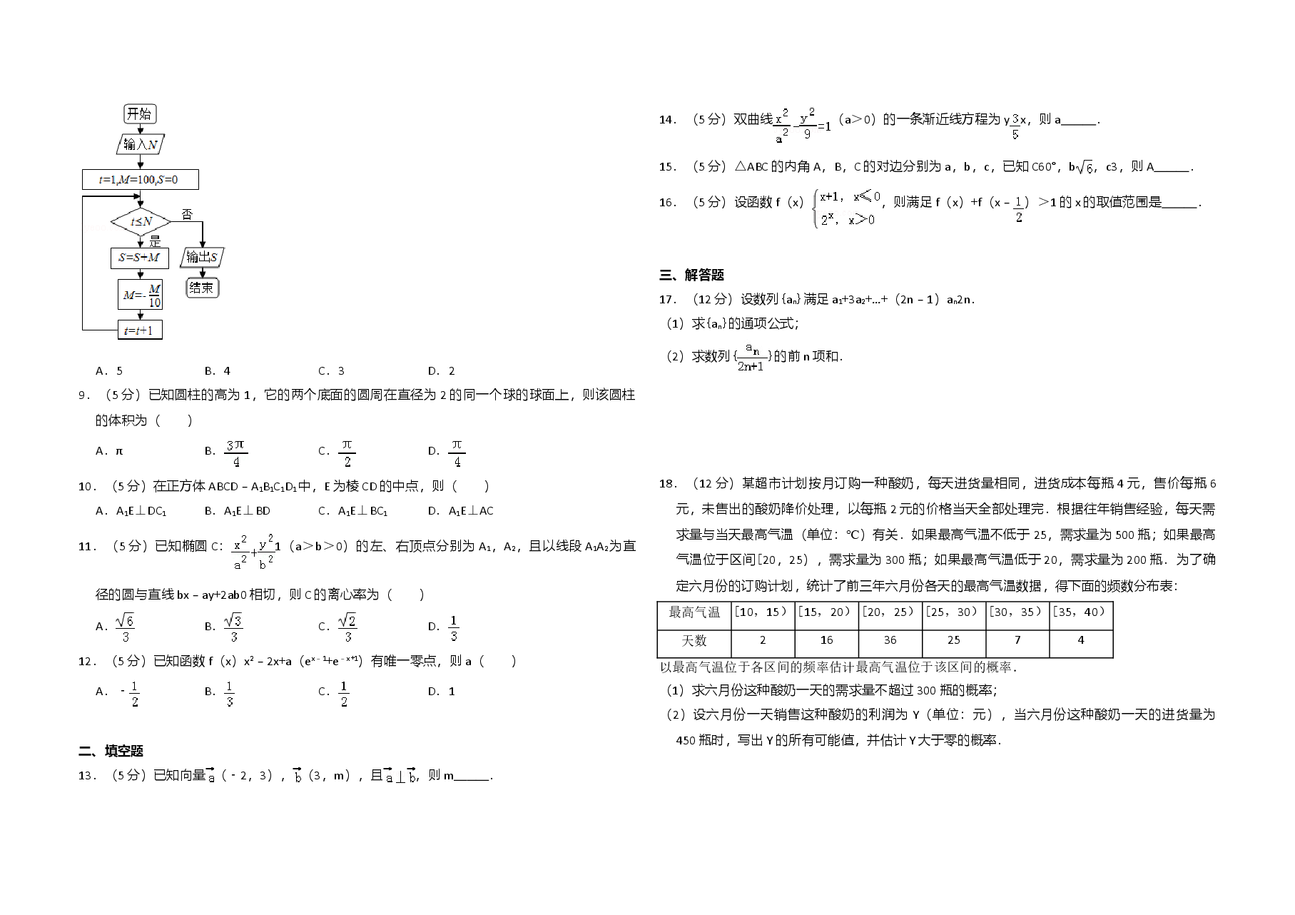 2017年全国统一高考数学试卷(文科)(新课标ⅲ)(原卷版).doc,第2页预览
