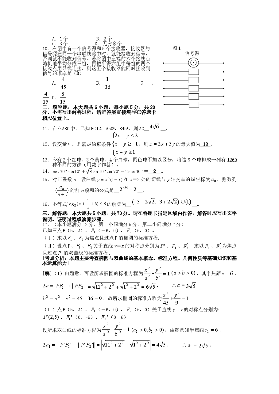 2006年江苏高考数学真题及答案.doc,第4页预览