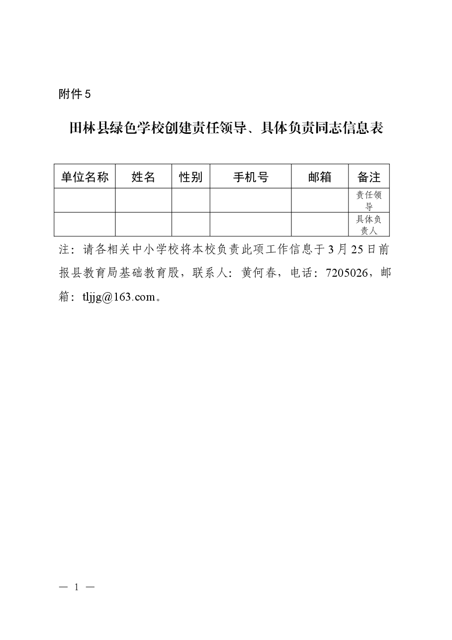 田林县绿色学校创建责任领导、具体负责同志信息表.docx,第1页预览