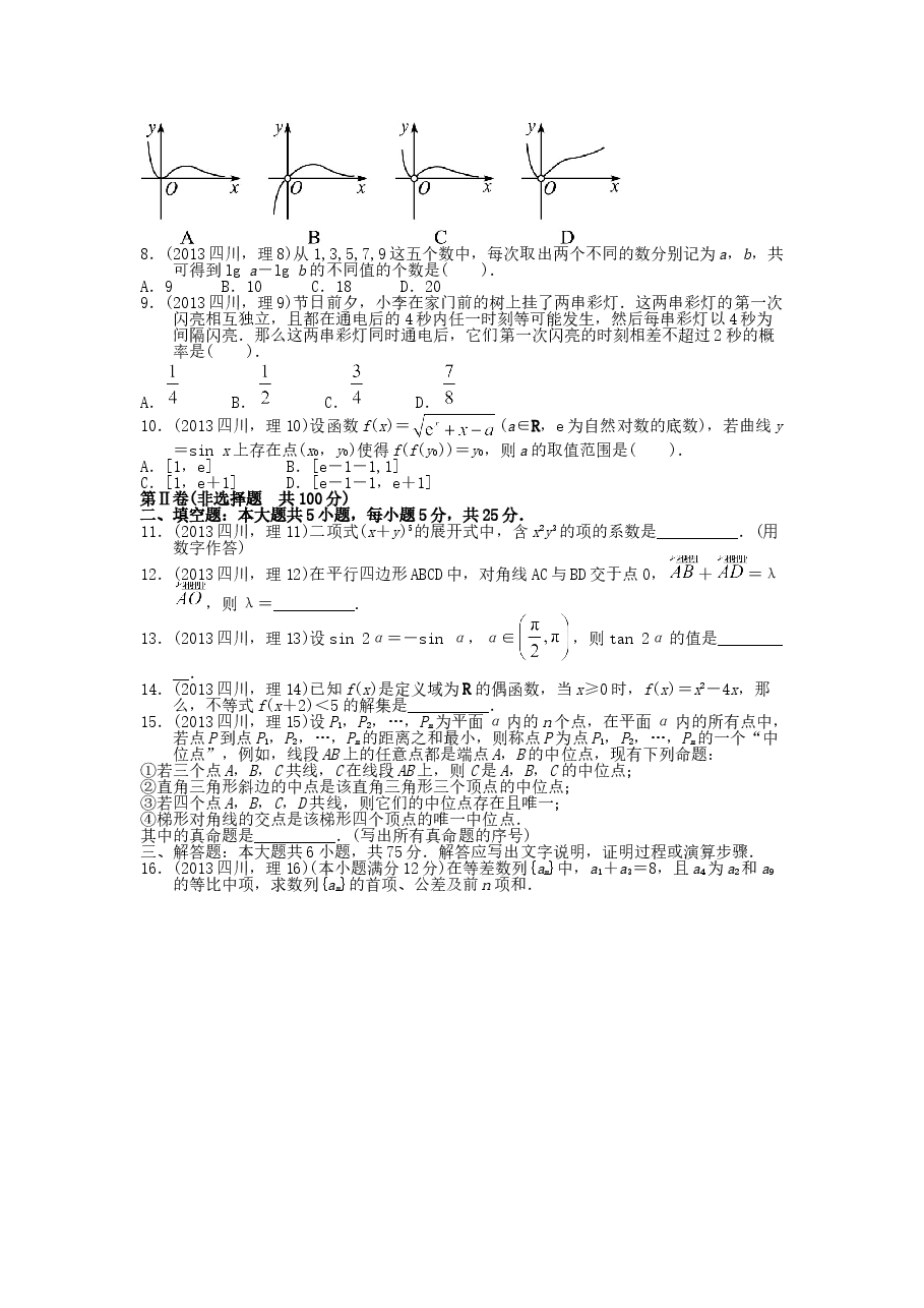 2013四川高考数学(理科)试题及参考答案.doc，第2页预览
