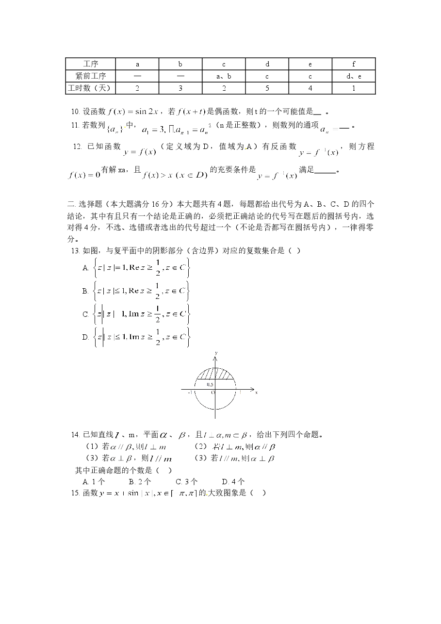 2002年上海高考数学真题(文科)试卷(答案版).doc,第2页预览