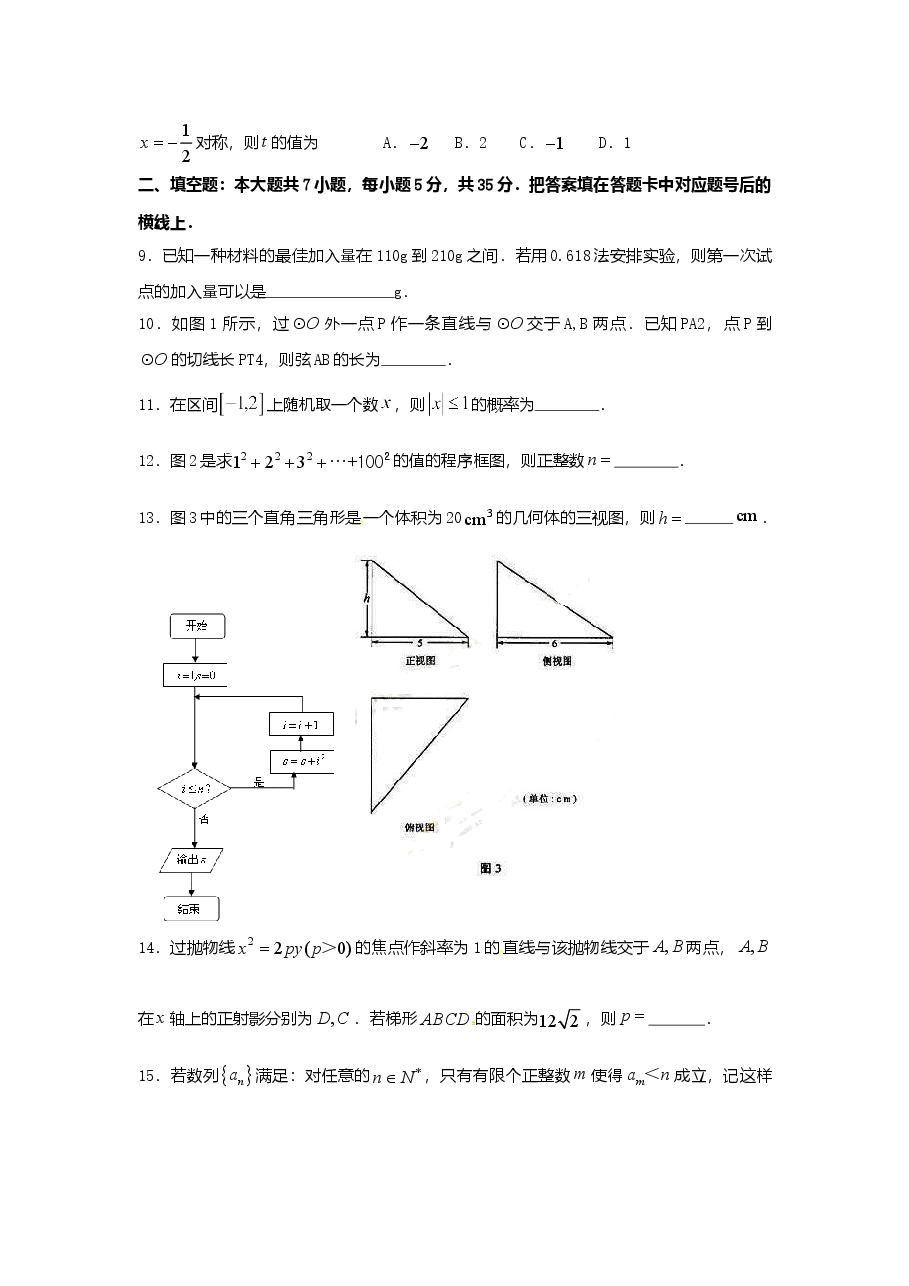 2010年湖南高考理科数学试题及答案.doc,第2页预览