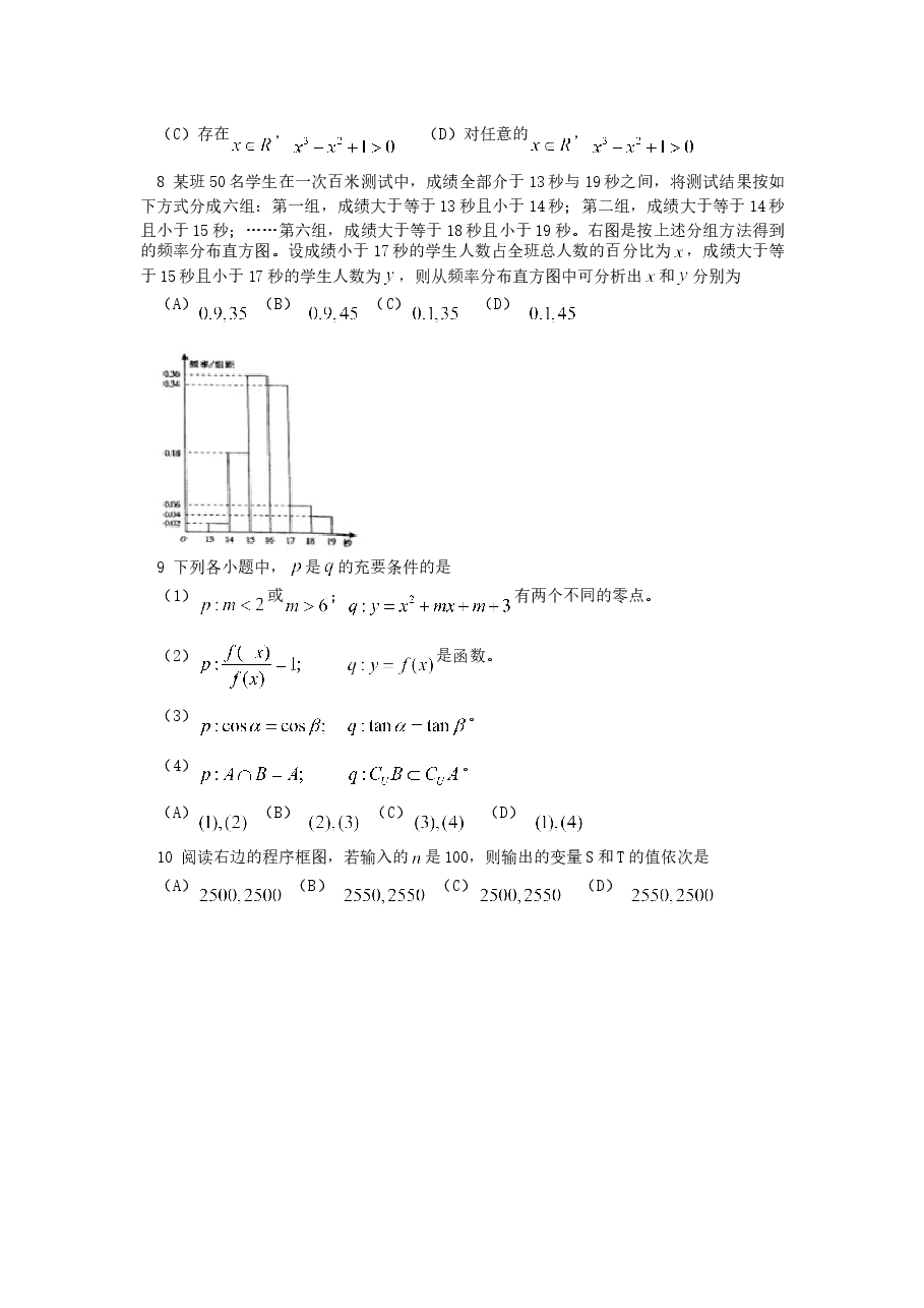 2007年山东高考理科数学真题及答案.doc,第2页预览