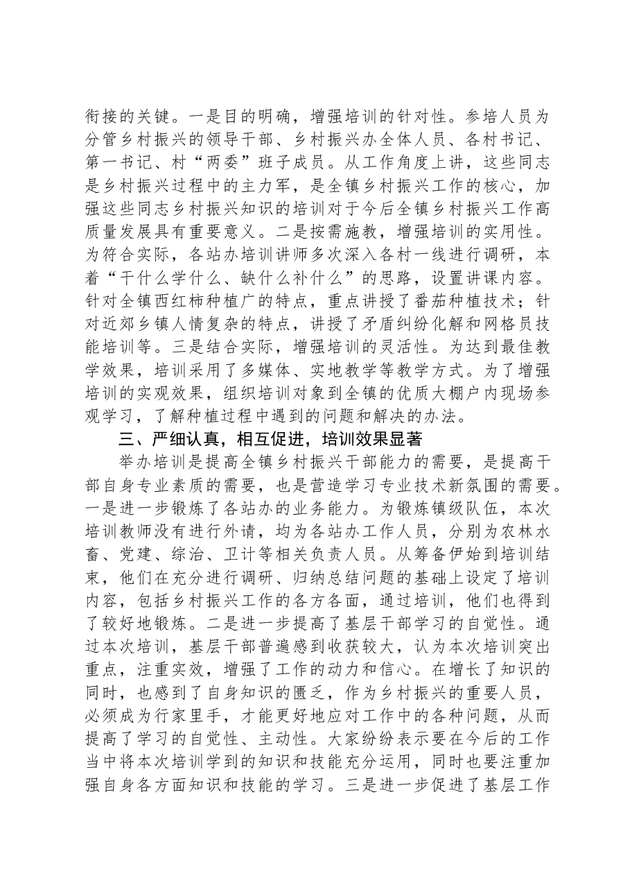 乡村振兴培训总结.docx,第2页预览