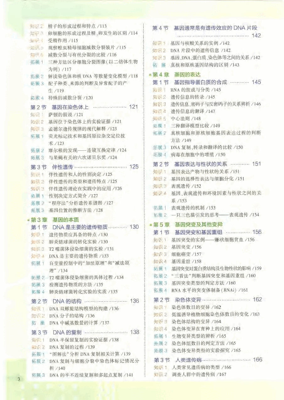 2023版《高中知识清单》生物(新教材版).pdf,第3页预览