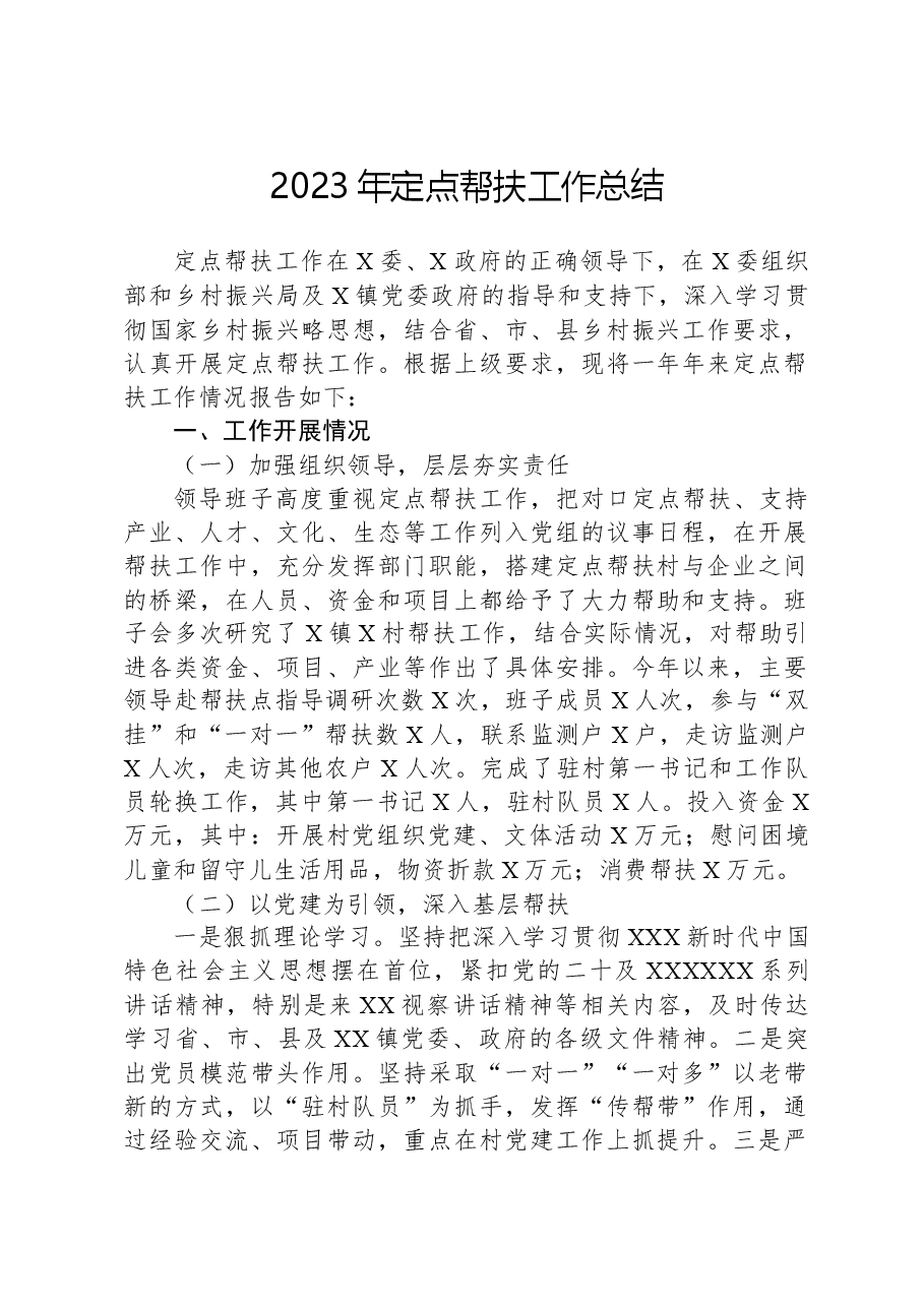 2023年定点帮扶工作总结.docx,第1页预览