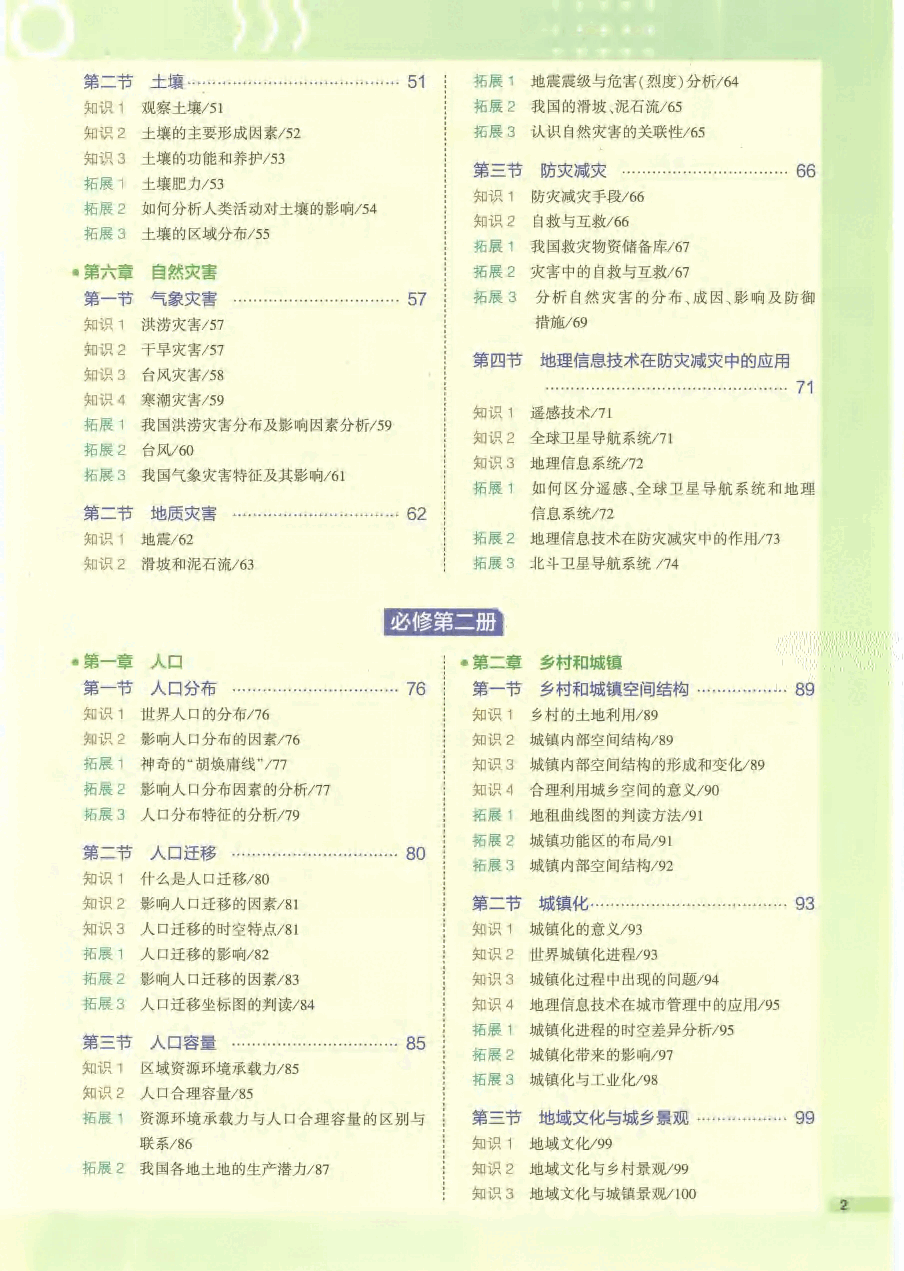 2023版《高中知识清单》地理(新教材版).pdf,第2页预览