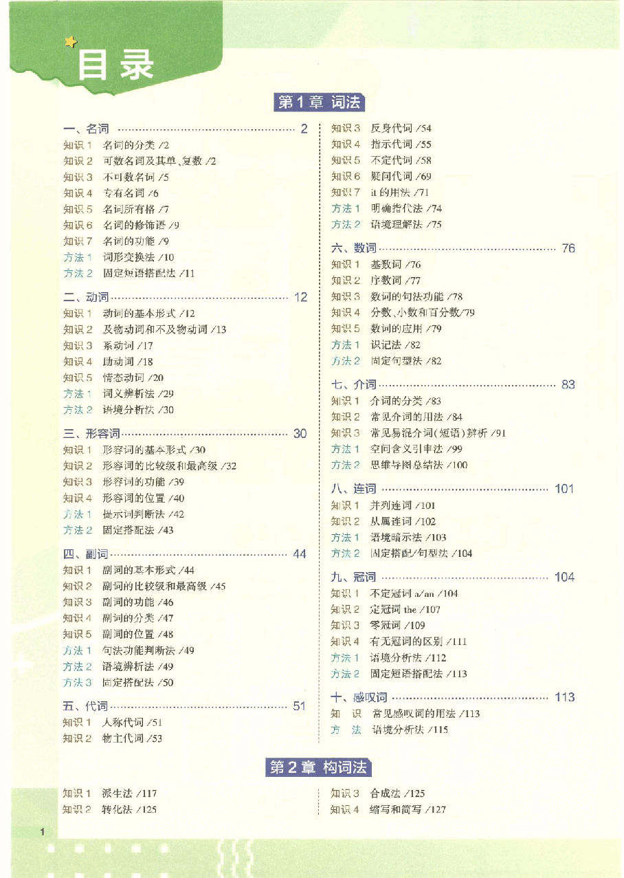 2023版《高中知识清单》英语(通用版).pdf,第1页预览