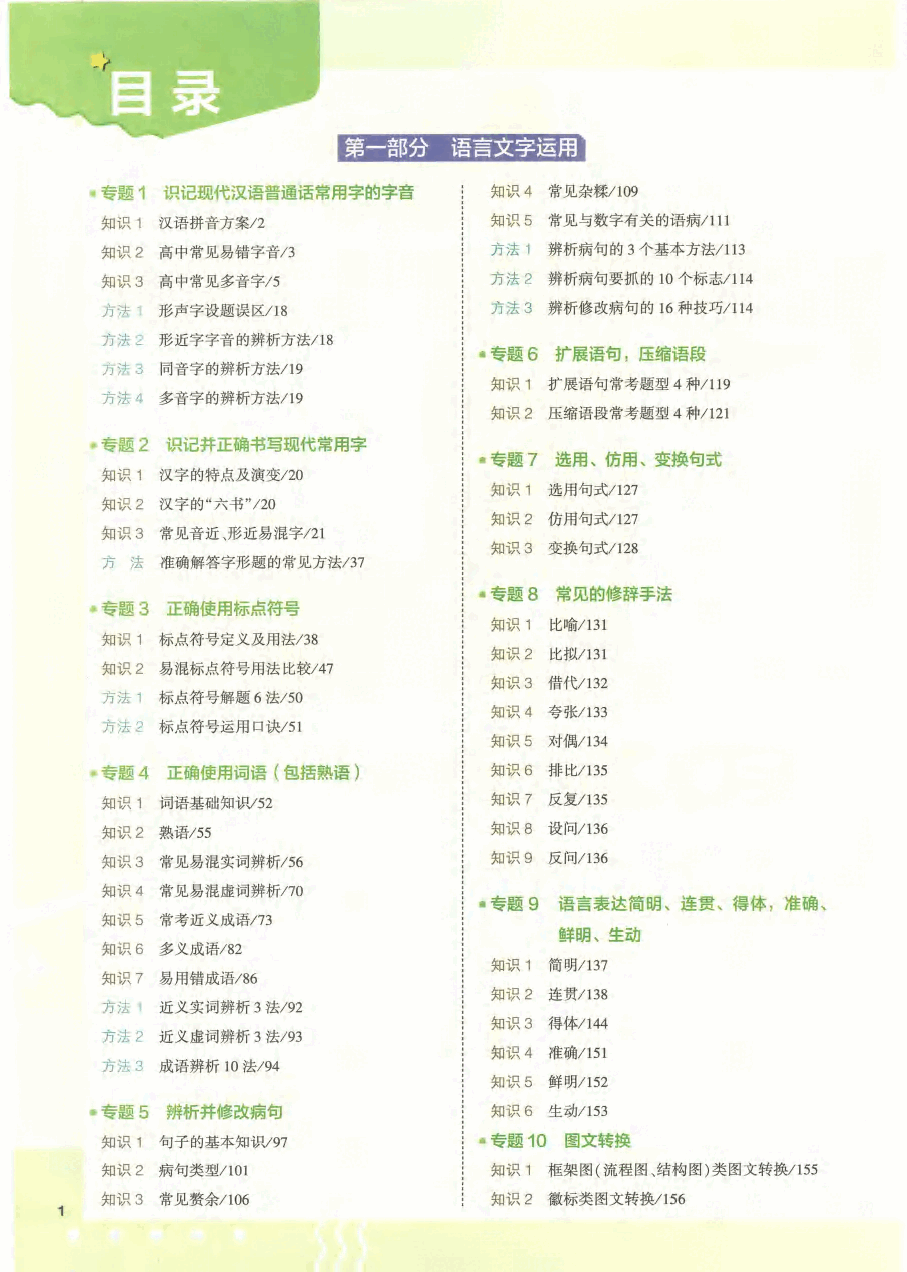 2023版《高中知识清单》语文(通用版).pdf,第1页预览
