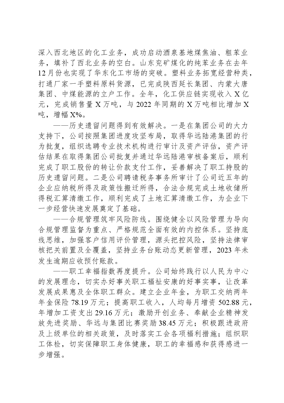 某公司2024年度工作报告.docx，第2页预览