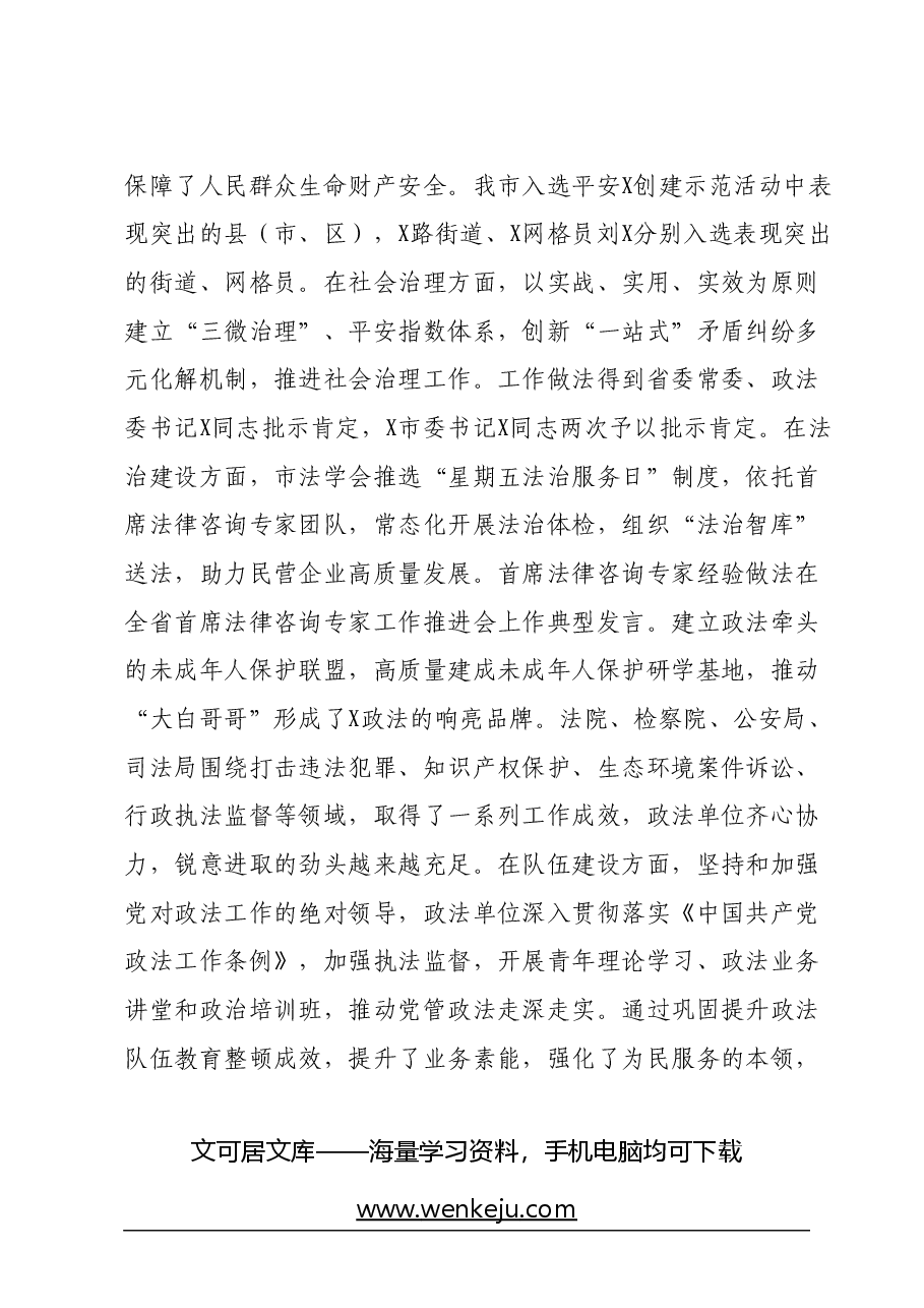 市委书记在2024年市委政法工作会议上的讲话.docx,第3页预览