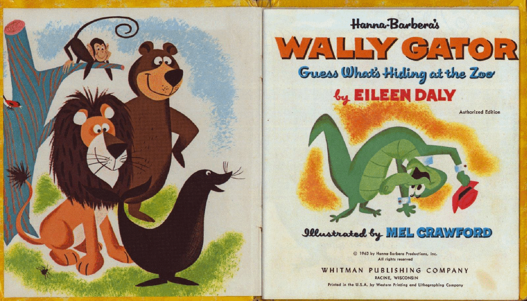 Tell-a-Tale #2506 - Hanna-Barbera's Wally Gator - Guess What's Hiding at the Zoo.pdf,第1页预览