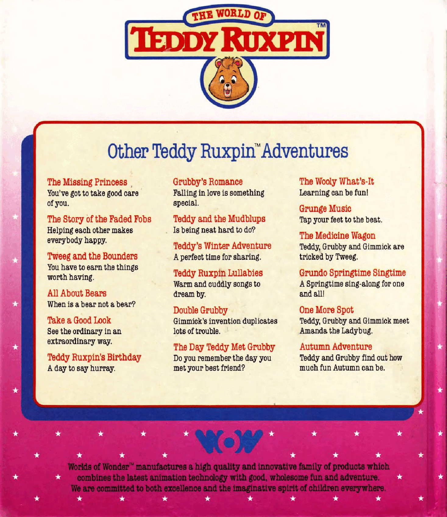 Teddy Ruxpin - One More Spot(1985 - Worlds of Wonder - c2c - getfreedregs).pdf,第2页预览