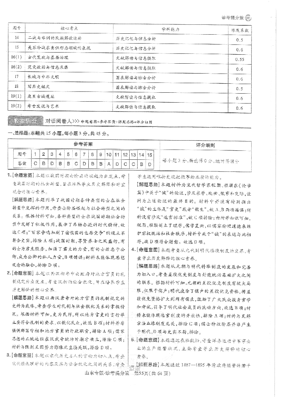 高考押题卷历史答案.pdf,第2页预览