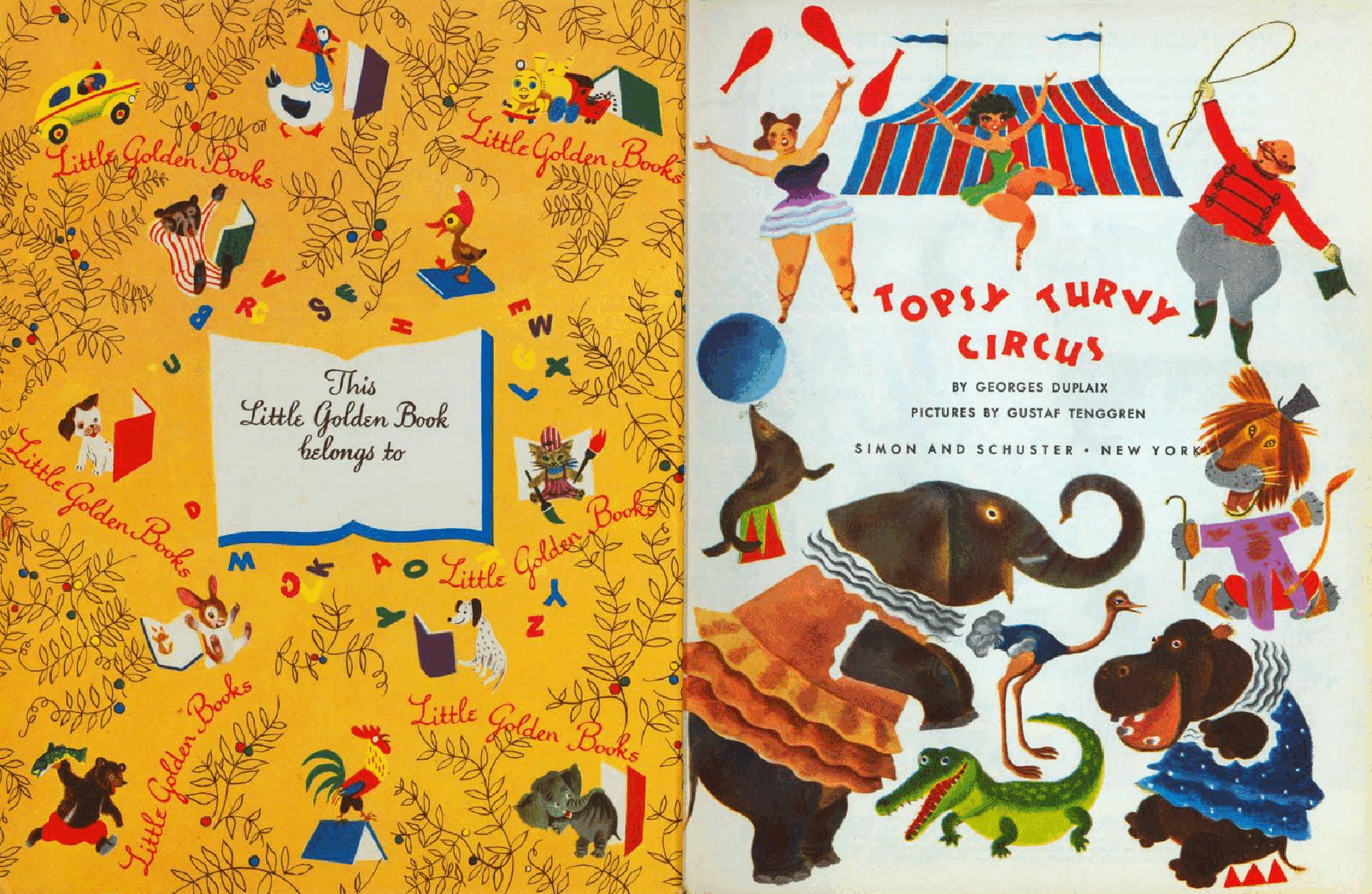 Tenggren's Topsy Turvy Circus (1940) (Little Golden Book) (goldengems).pdf,第2页预览
