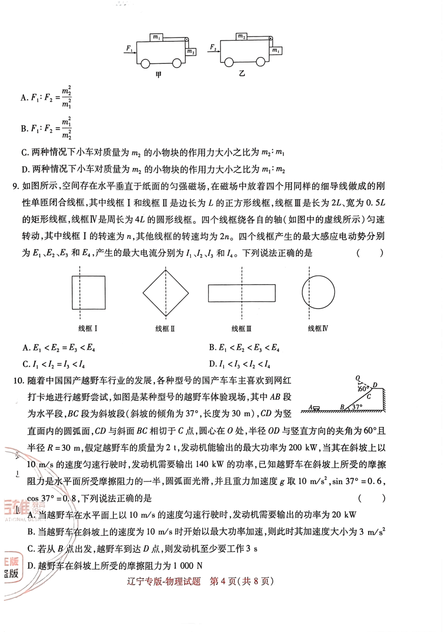 高考押题卷2023-辽宁专版-物理.pdf，第4页预览
