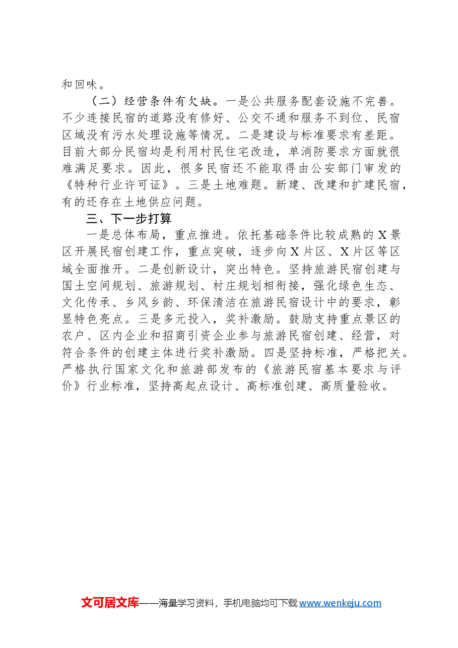 区发展民宿经济工作情况汇报.docx,第3页预览
