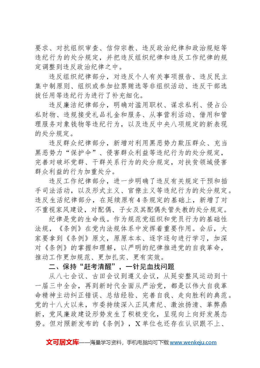 党课:深入学习《纪律处分条例》,以实干实绩推动党风廉政建设.docx,第3页预览