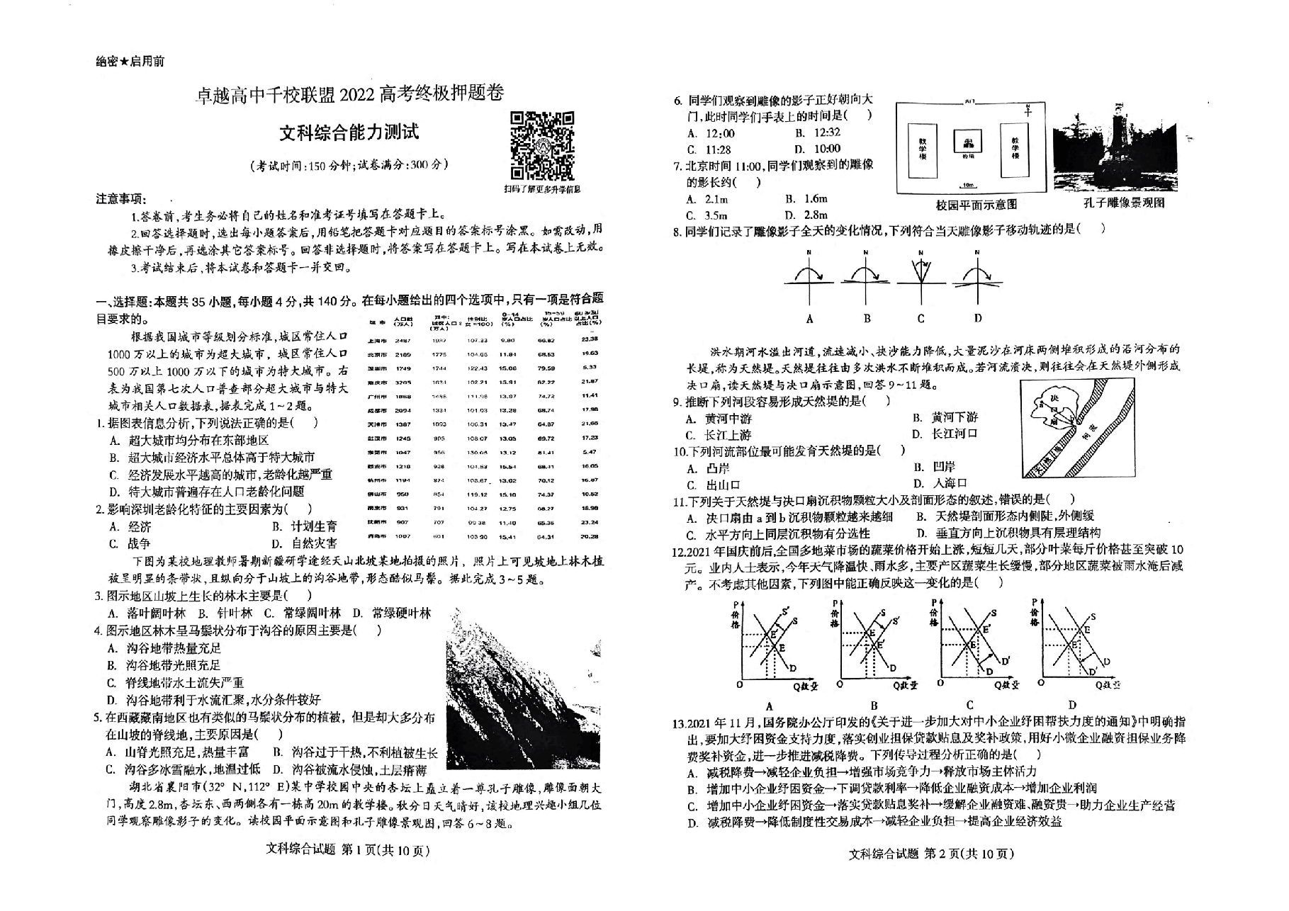 【2022年】高考押题卷王HXiong-终极押题-文综【全国卷】.pdf,第1页预览