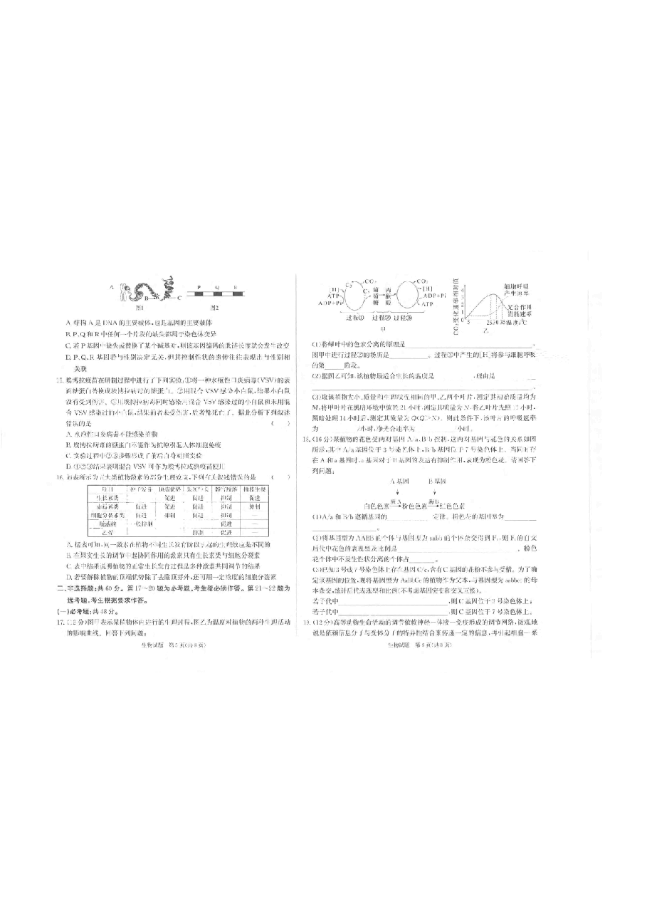【2022年】高考押题卷生物.pdf,第3页预览