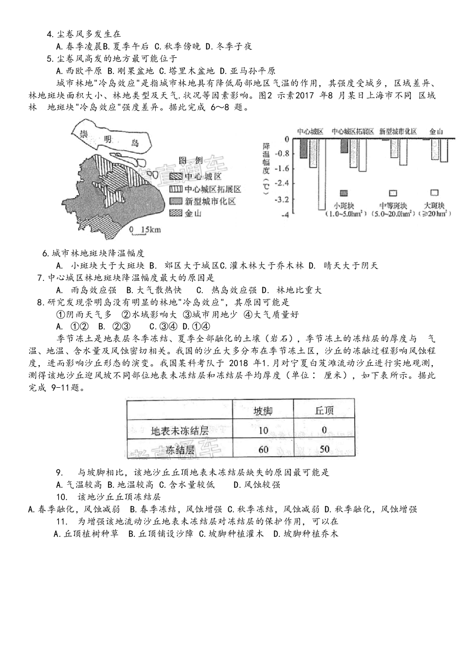 【2022年】高考押题卷【地理】八套冲刺卷-7.pdf,第2页预览